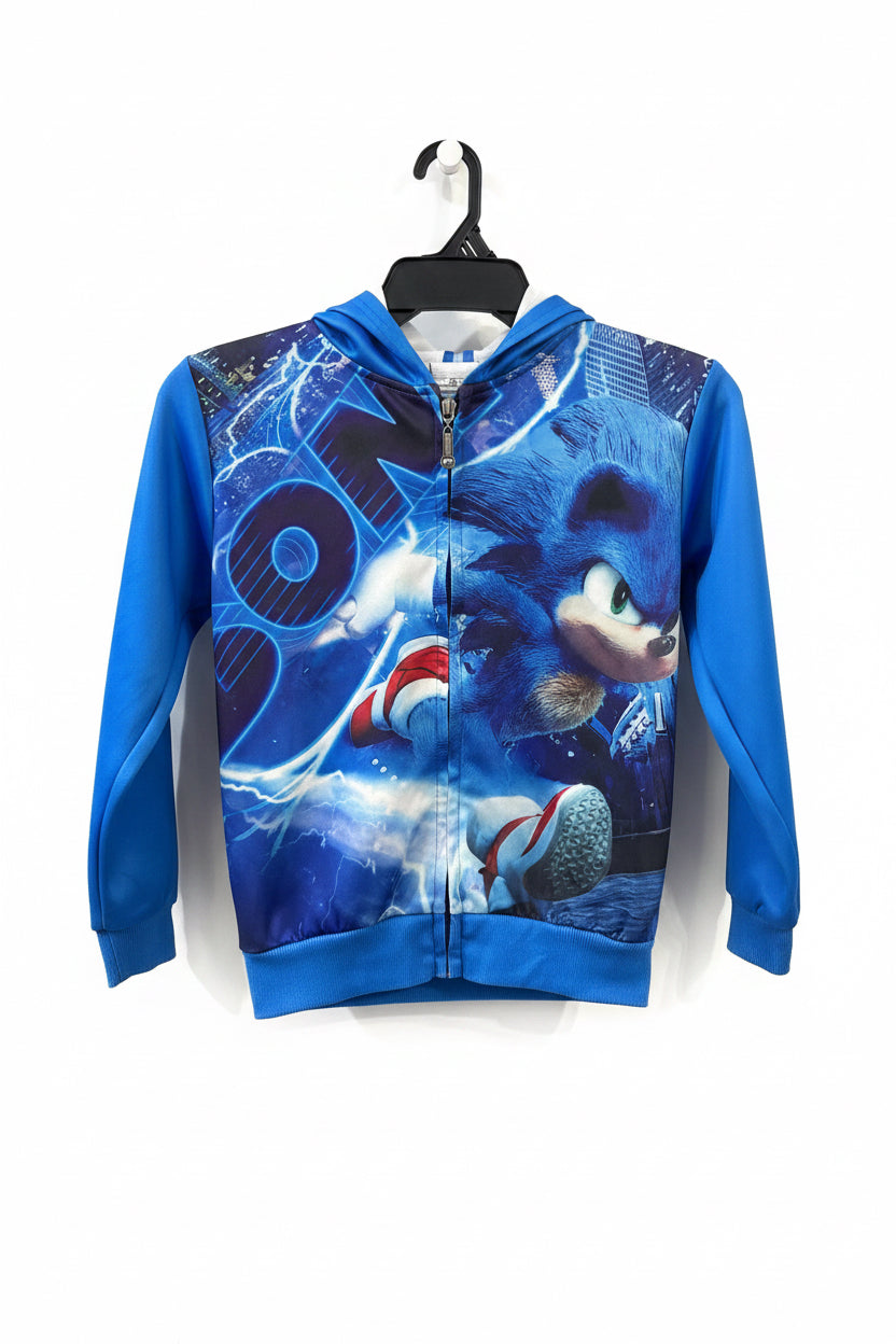 Boys Sonic Zip Up Sweater