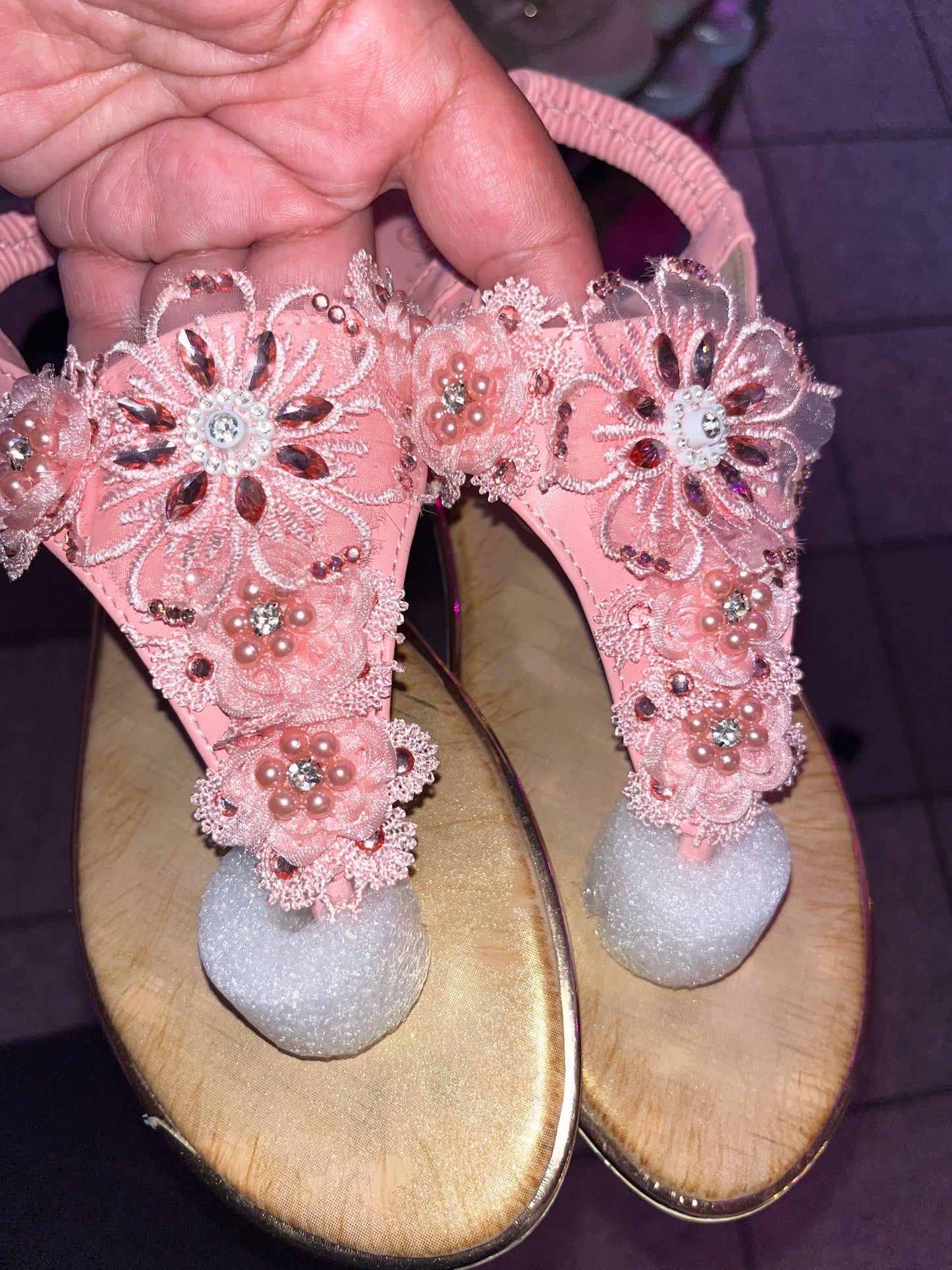 pink sandals