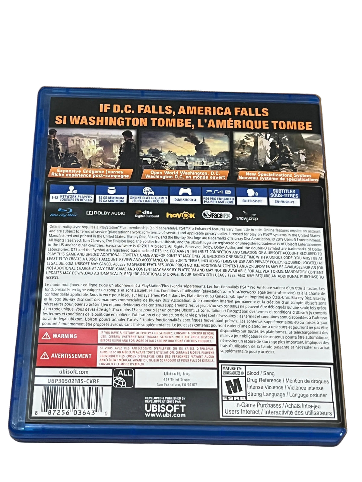 CIB PS4 Tom Clancy's The Division 2