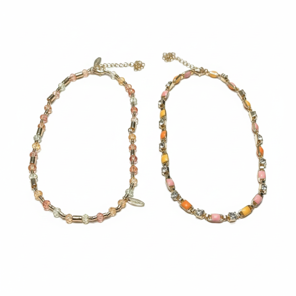 Anthropologie 14K Gold Plated Anklet Set Clasp closure