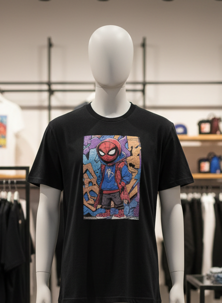 Black Spider-Man shirt