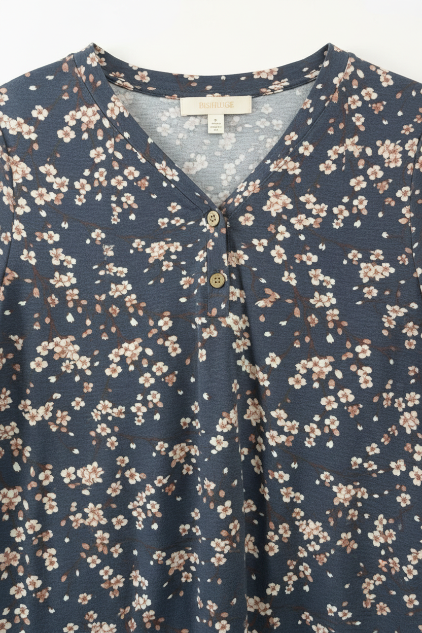 Floral Blue Tunic