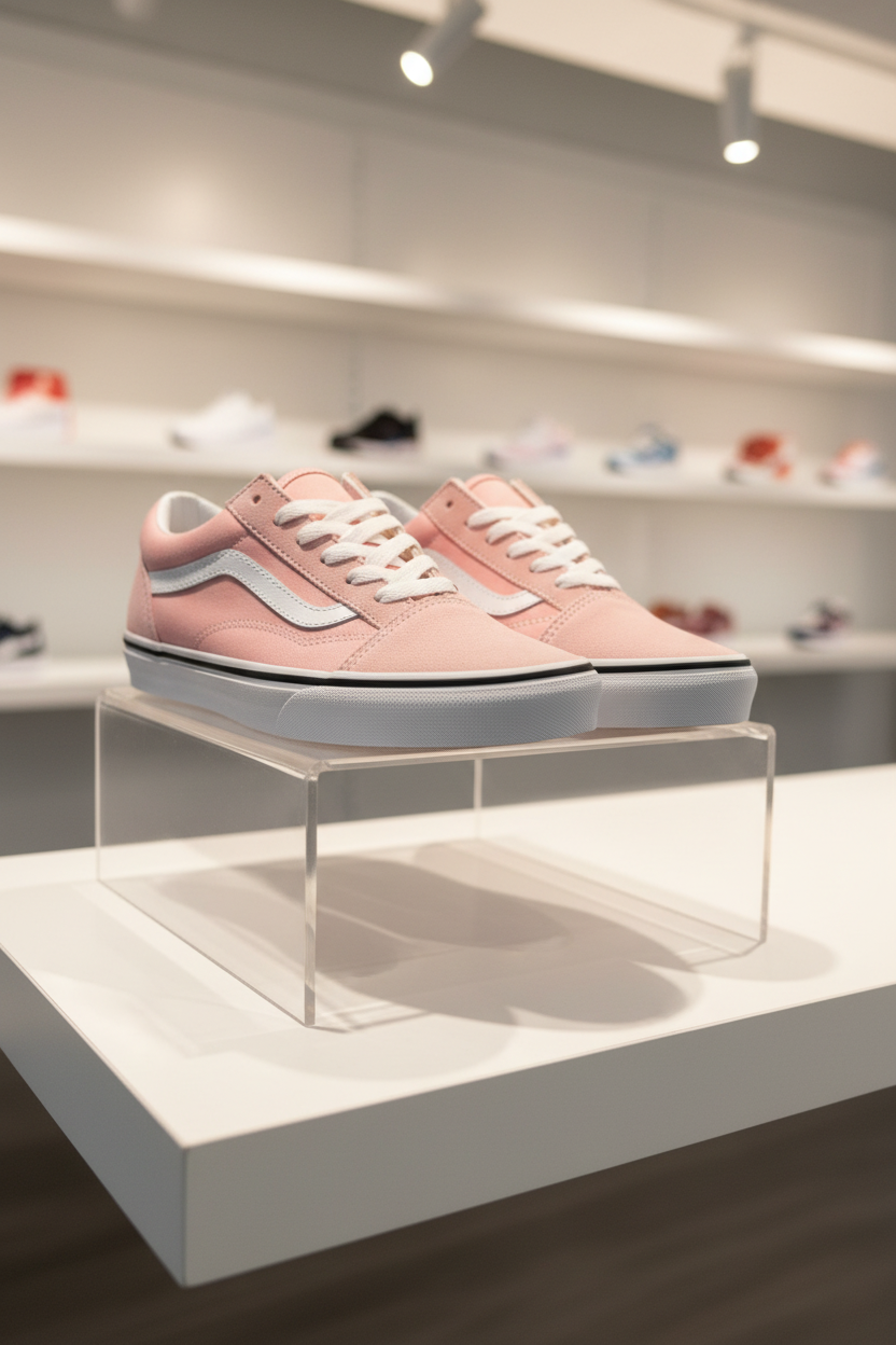 Vans Old Skool Powder Pink/ True White - Juniors, Kids sizes