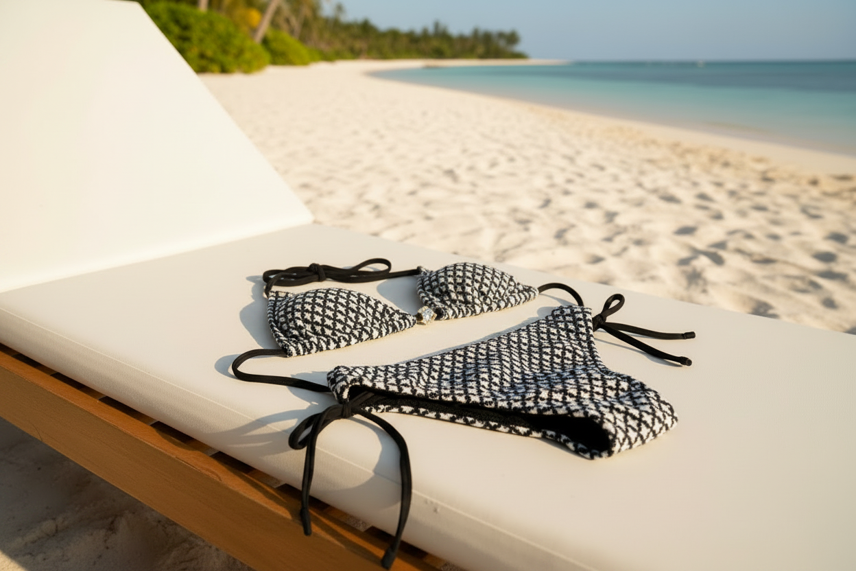 Bikini Set on Beach Chair - No Hanger