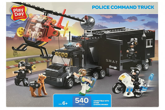 Police Command Truck Building Set