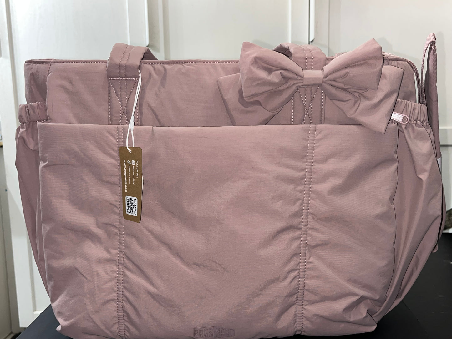 NWT Bagsmart Crush Everyday Tote Bag Pink Large Carry-all Mom Purse On The Move