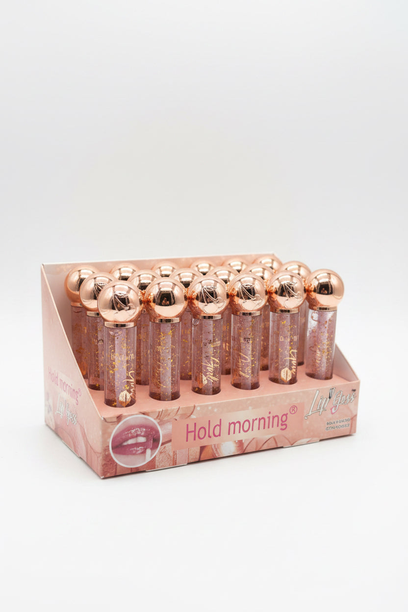Cherry Rose Gold Shimmer Lip Gloss