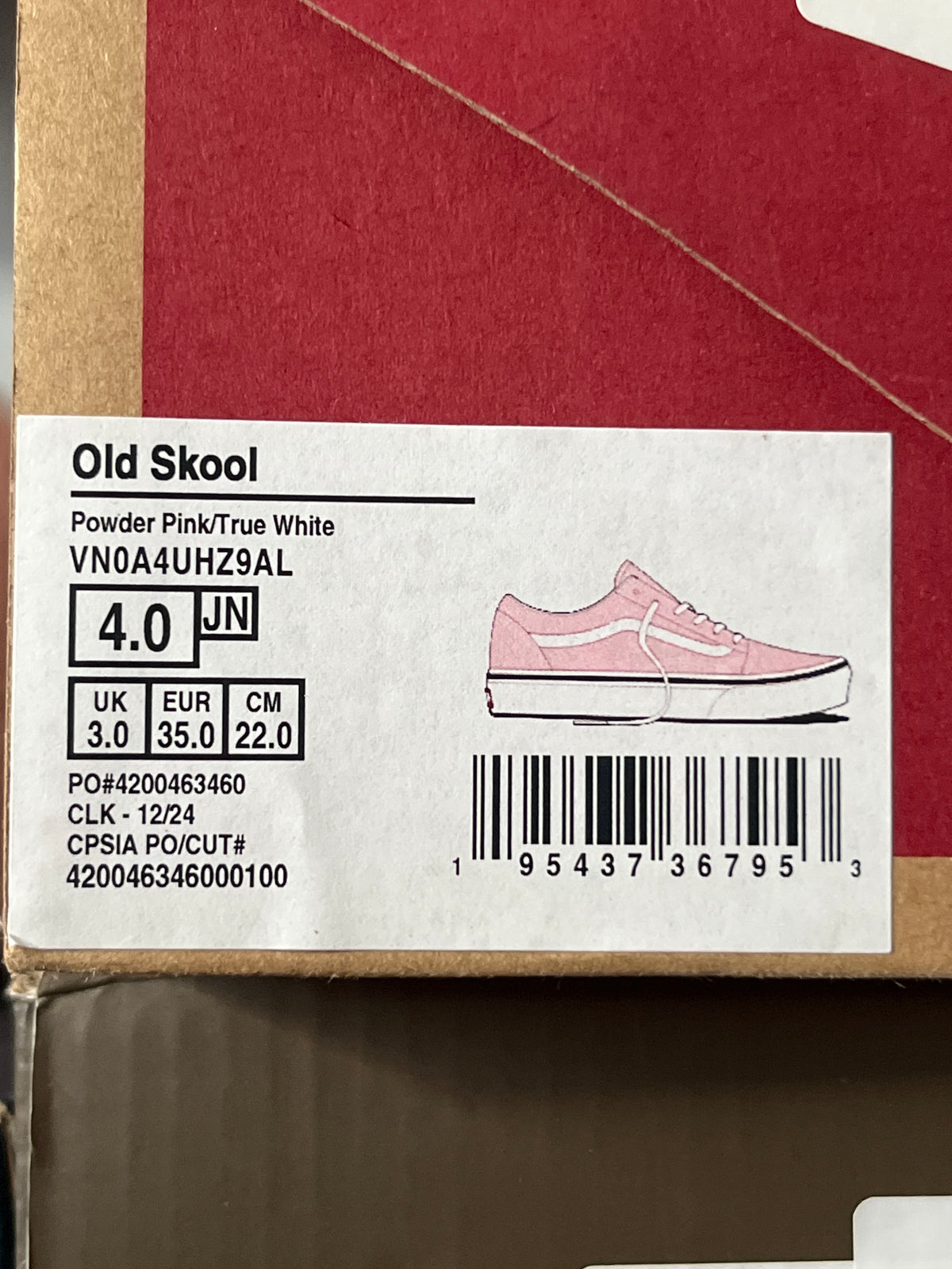 Vans Old Skool Powder Pink/ True White - Juniors, Kids sizes