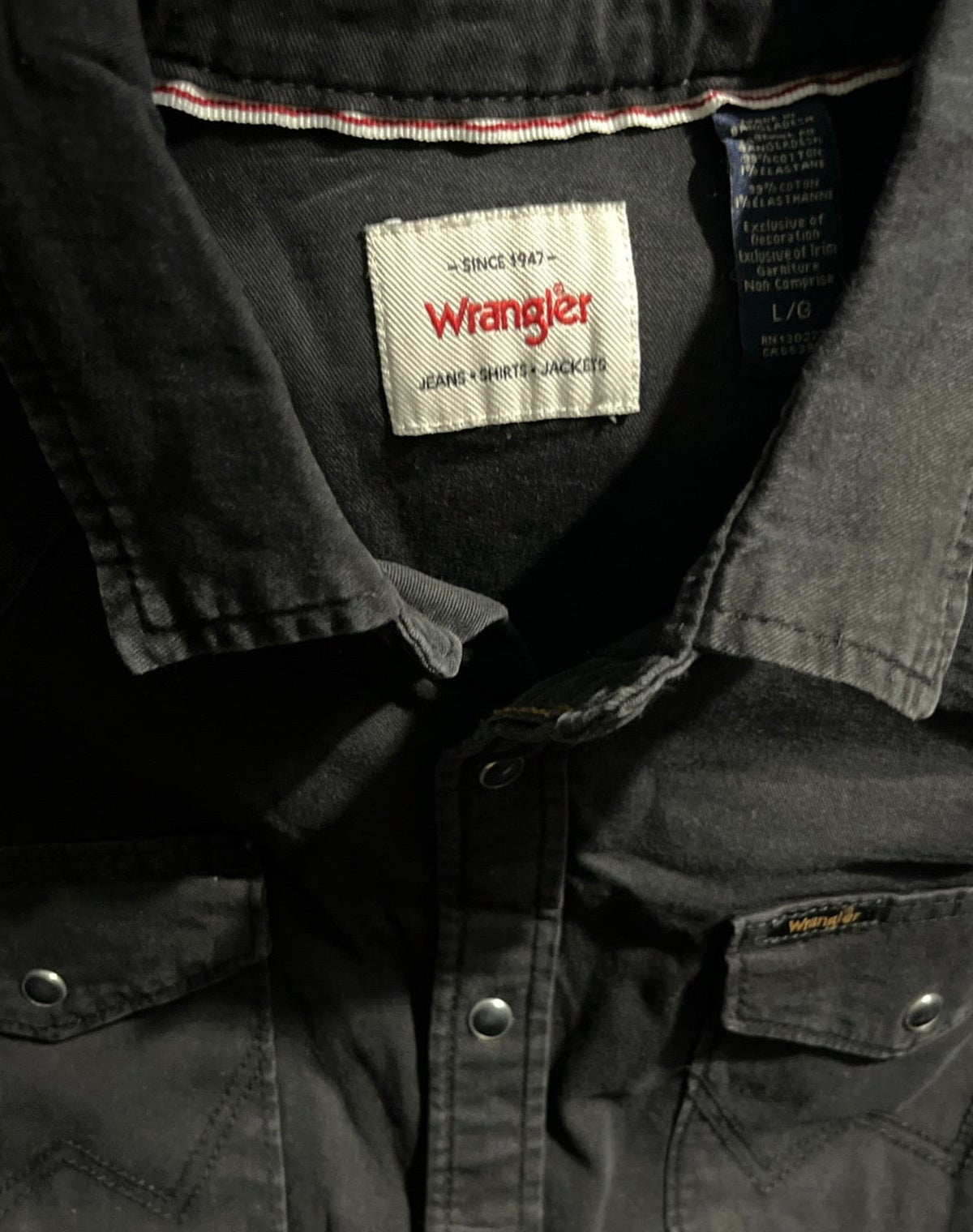 Wrangler Western Denim Snap Shirt