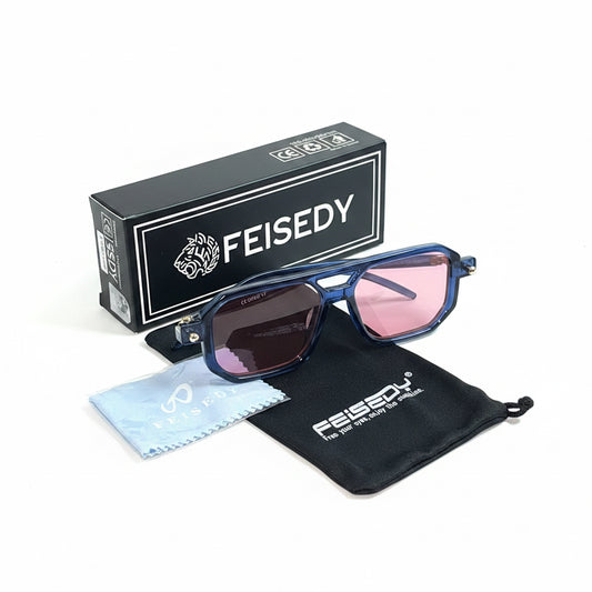 Feisedy Flat Aviator Sunglasses