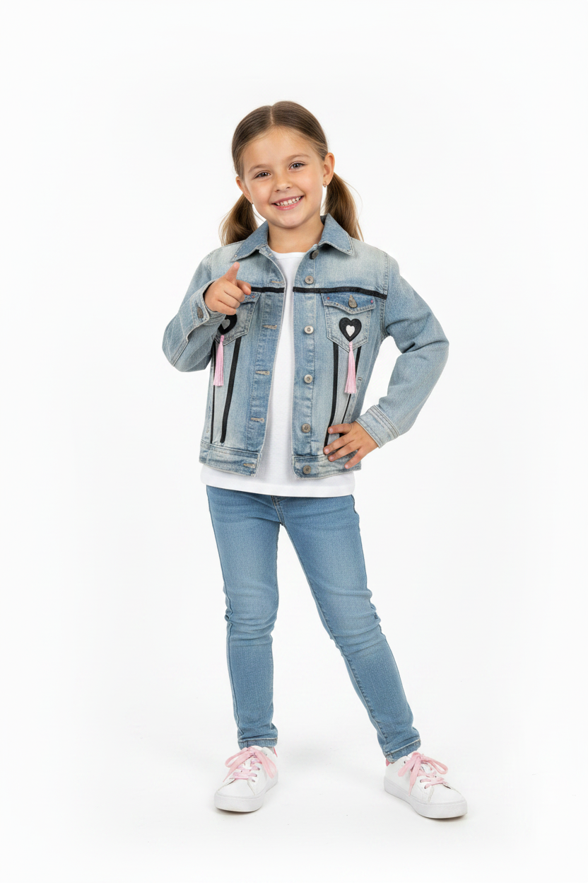 Re-Purposed Denim -  Girls Jacket