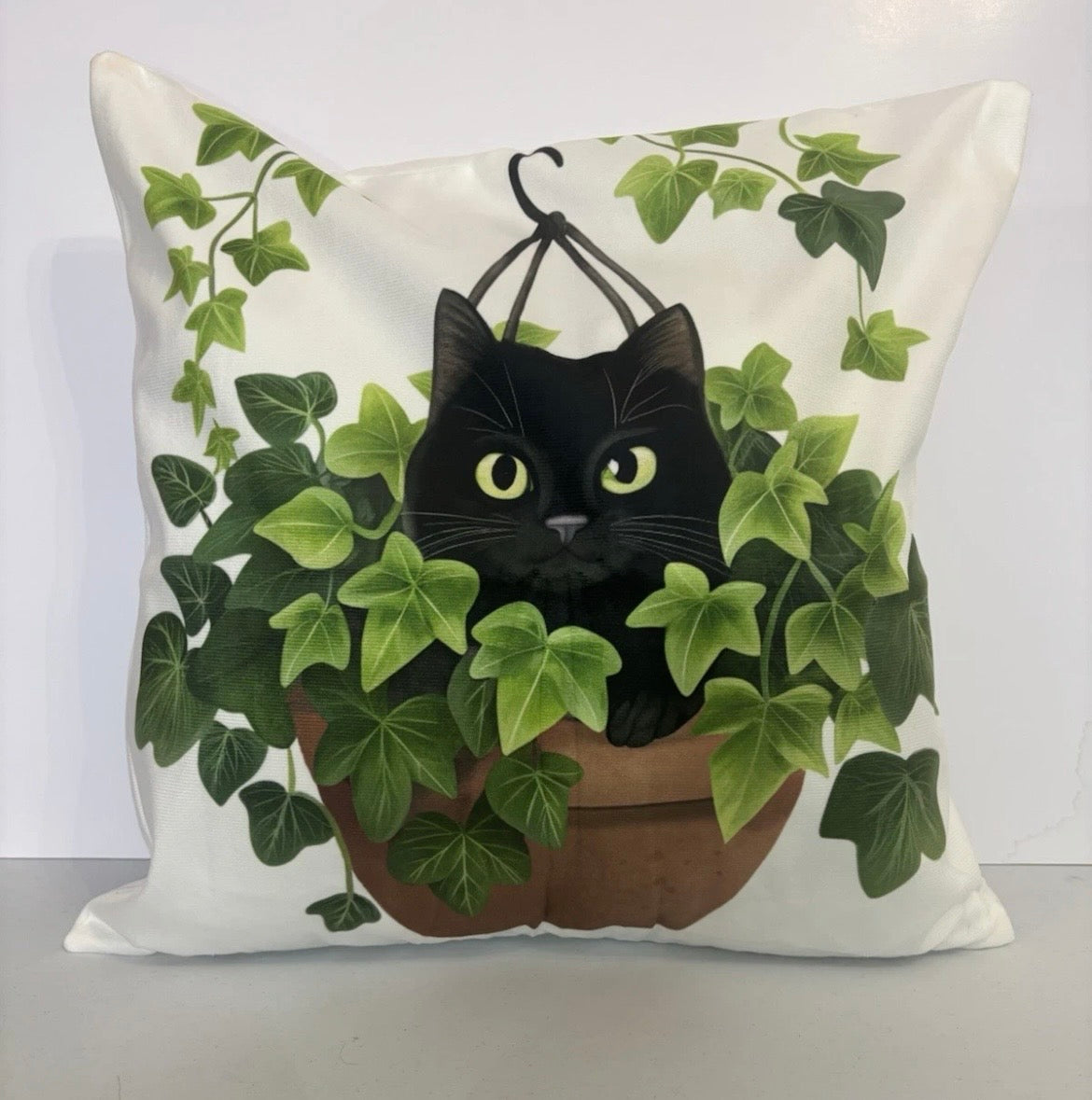 4 throw pillow covers 18x18 Cat Kitty Plants Home Asthetics Decor Art Animals