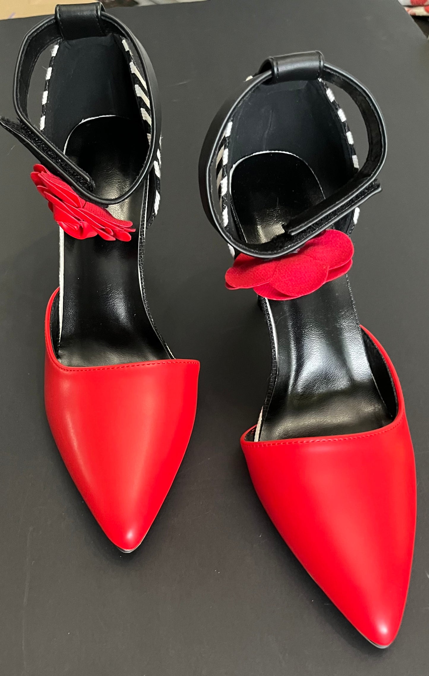 Party Pump Stiletto Heels Ankle Wrap Flower