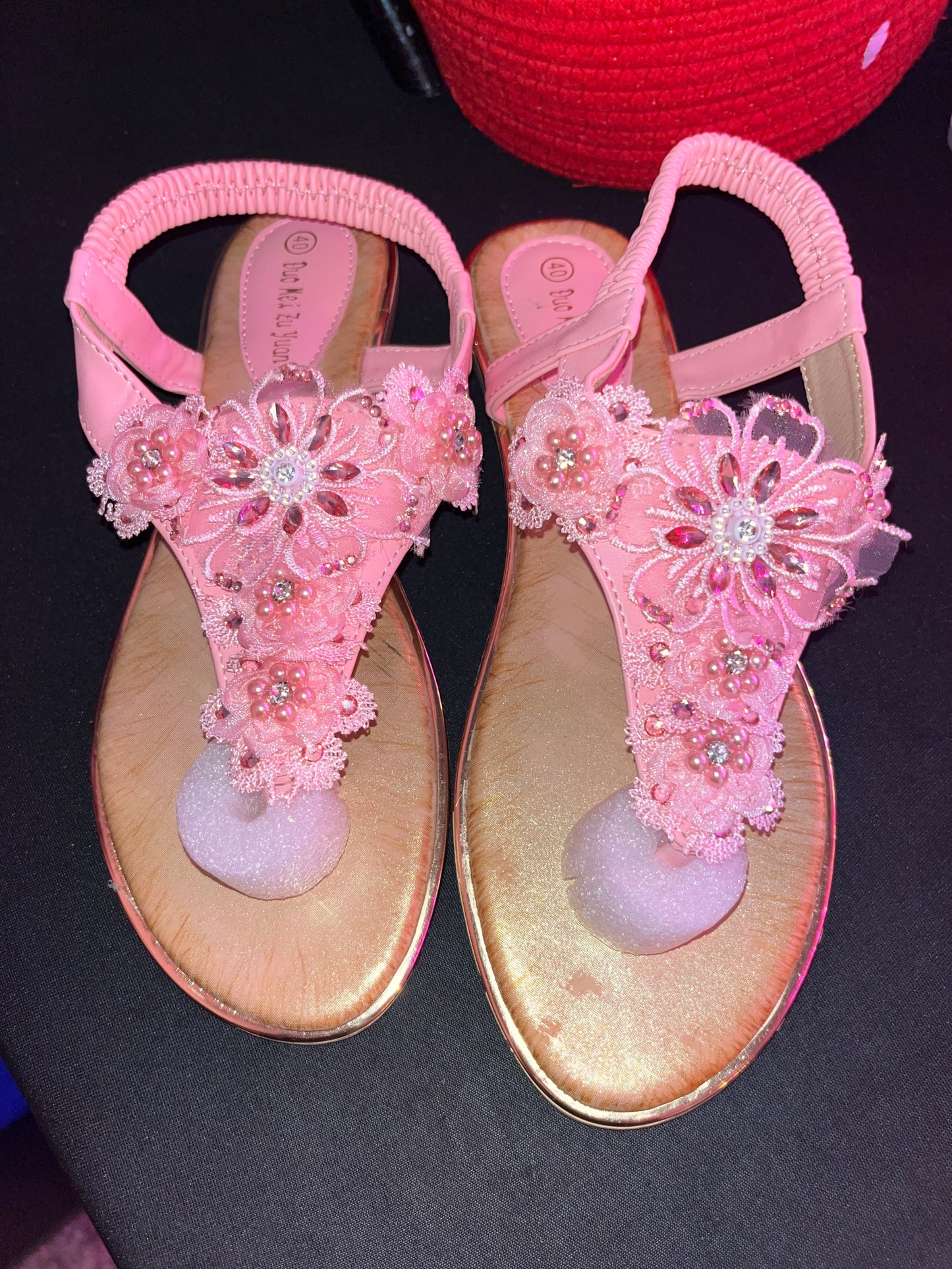 pink sandals
