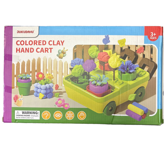 Coloured Clay Hand Cart Activity Set