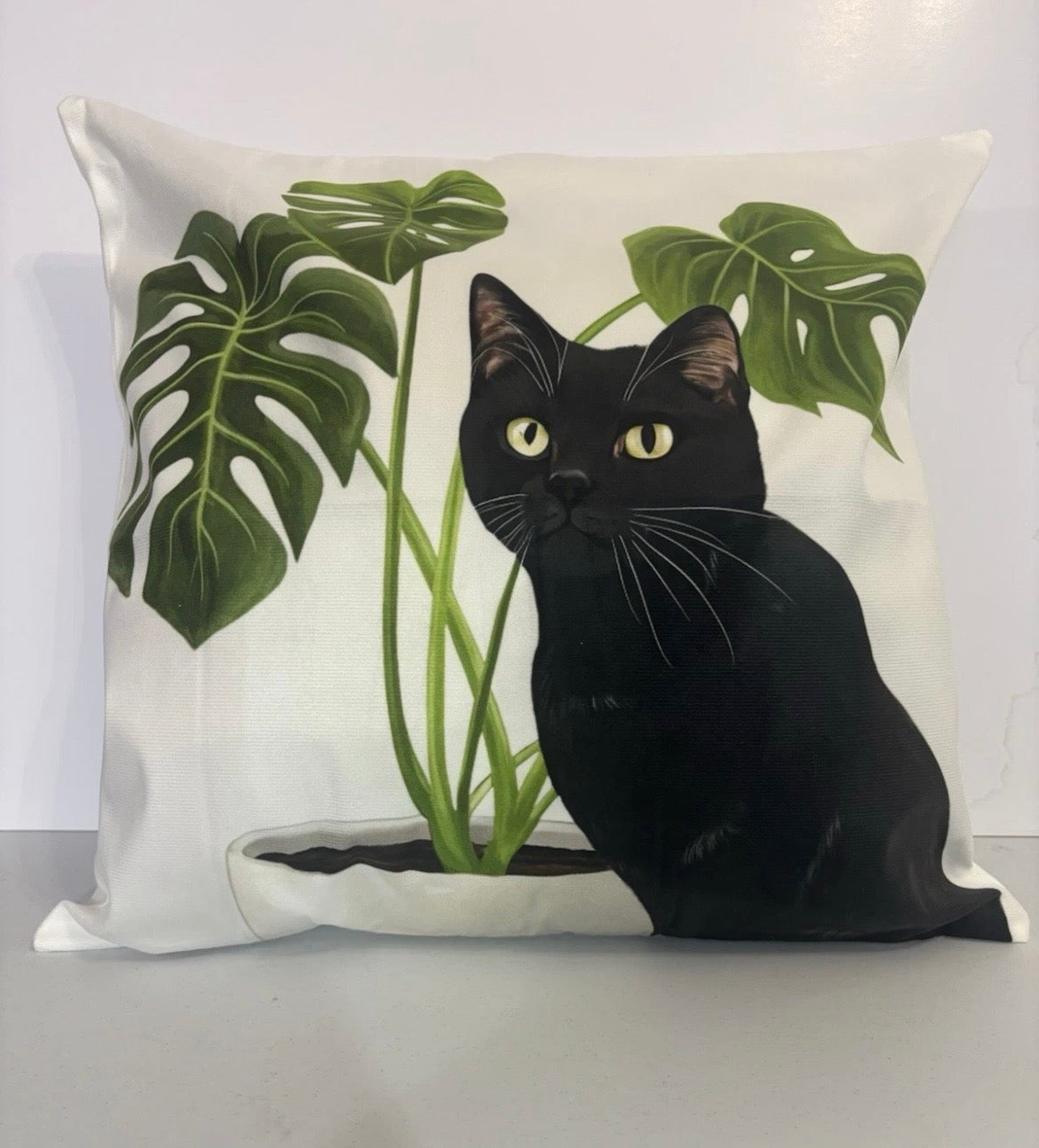 4 throw pillow covers 18x18 Cat Kitty Plants Home Asthetics Decor Art Animals
