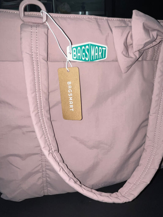 NWT Bagsmart Crush Everyday Tote Bag Pink Large Carry-all Mom Purse On The Move