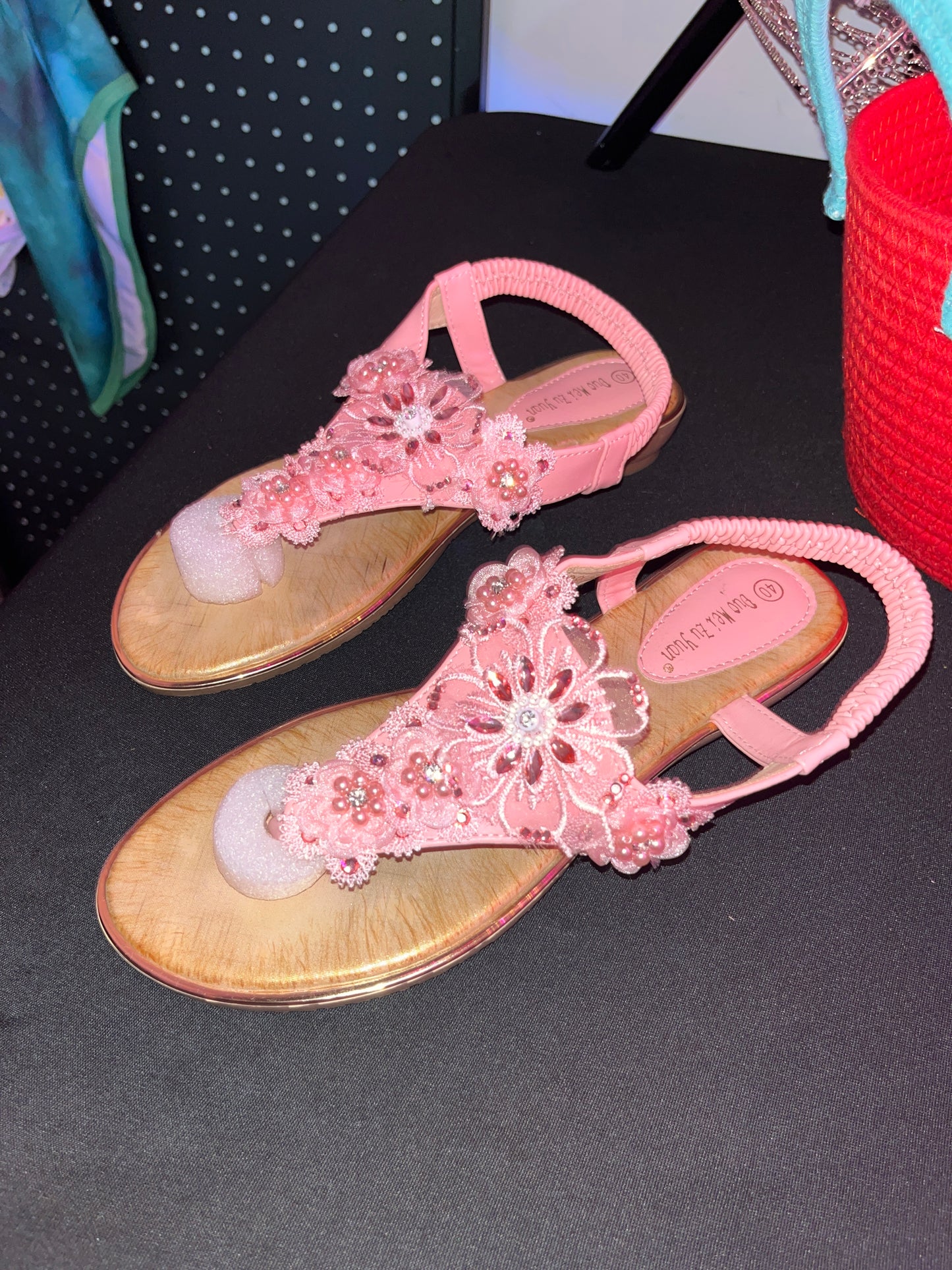 pink sandals