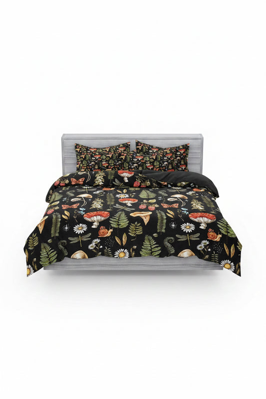 Bedding Duvet Set 3pcs Nature Forest Print