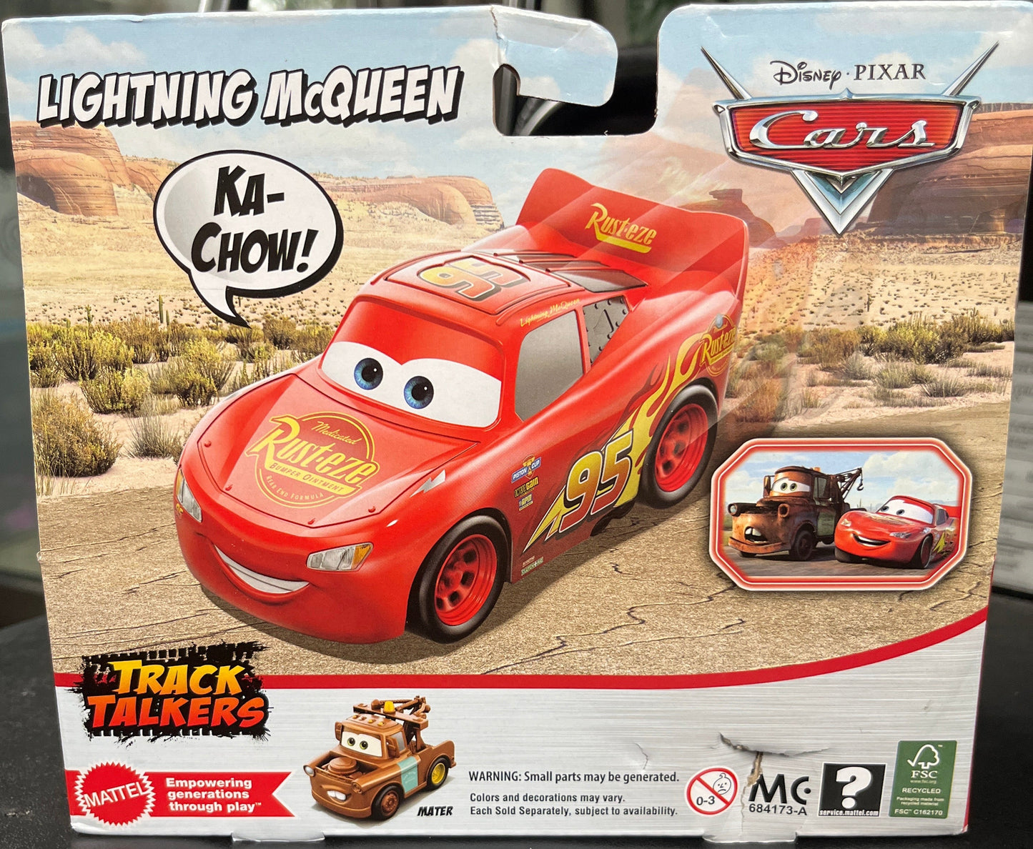 Mattel Disney Pixar Cars Track Talkers Lightning McQueen talking toy car