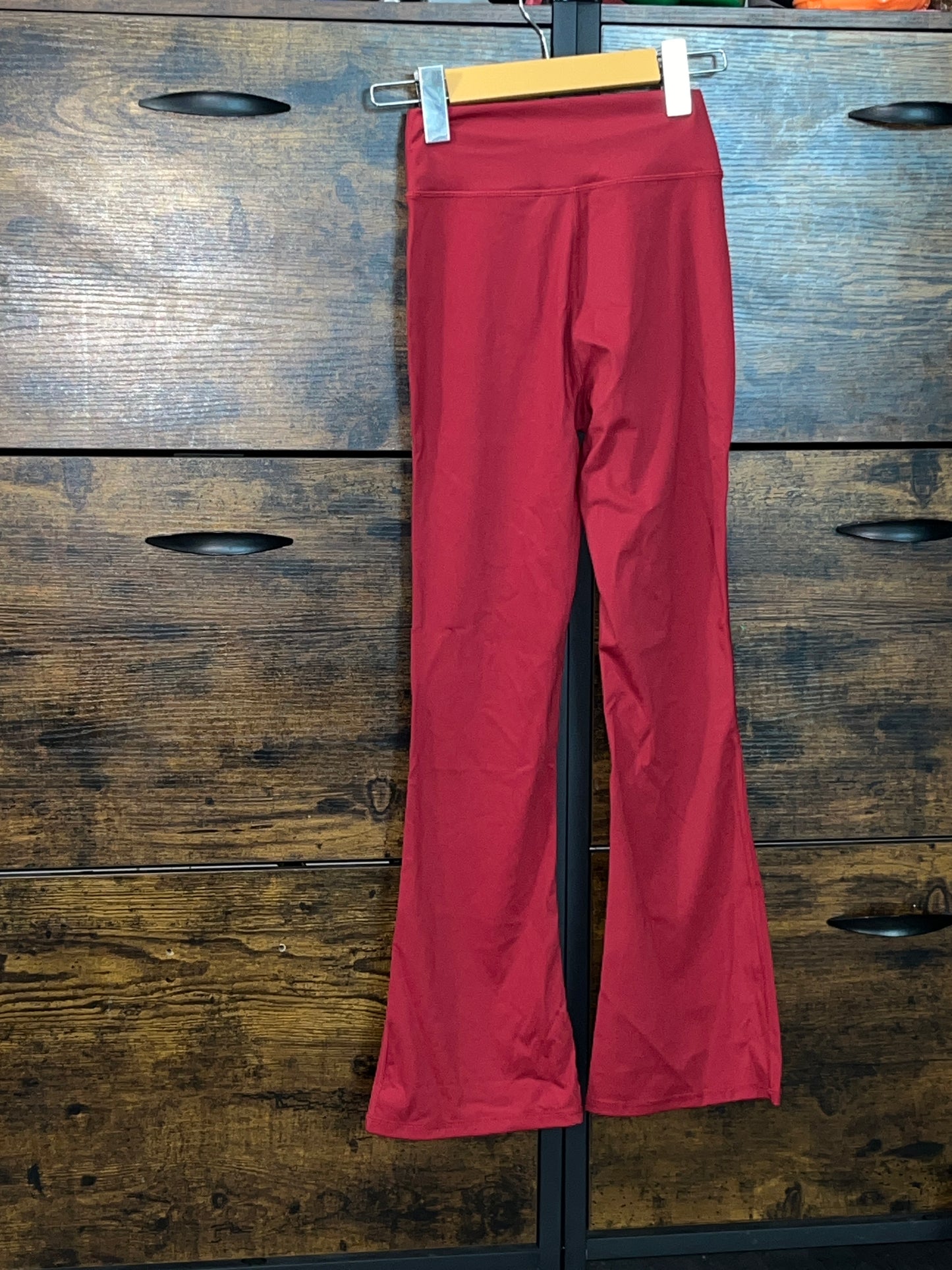 Girl's Athletic Leggings Cross Waist Flare Yoga Pants
