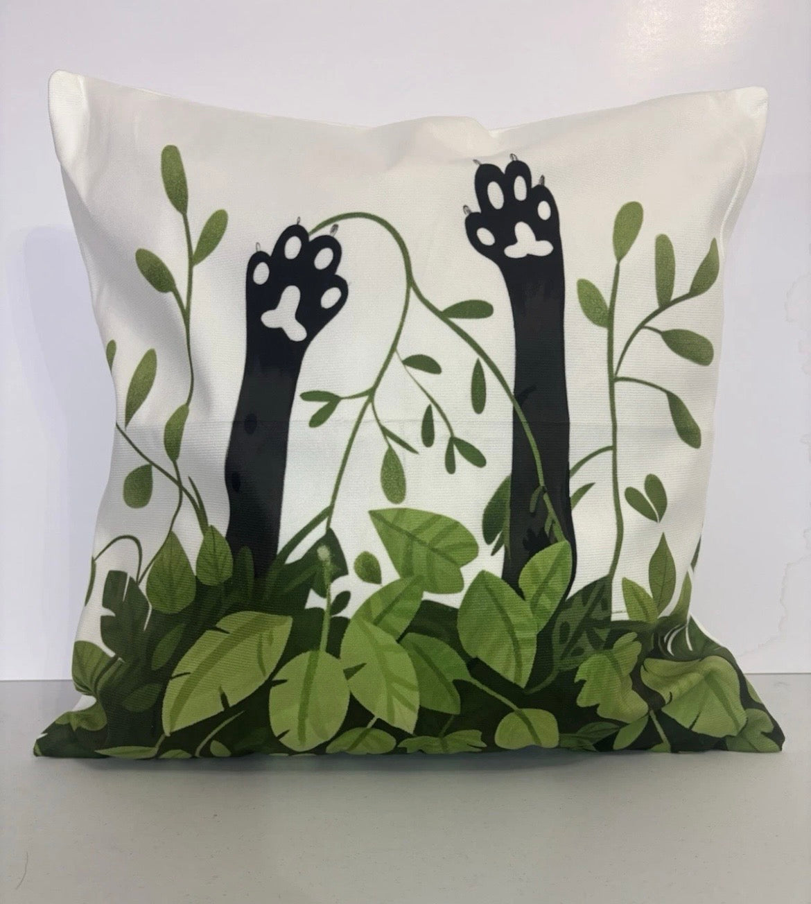 4 throw pillow covers 18x18 Cat Kitty Plants Home Asthetics Decor Art Animals