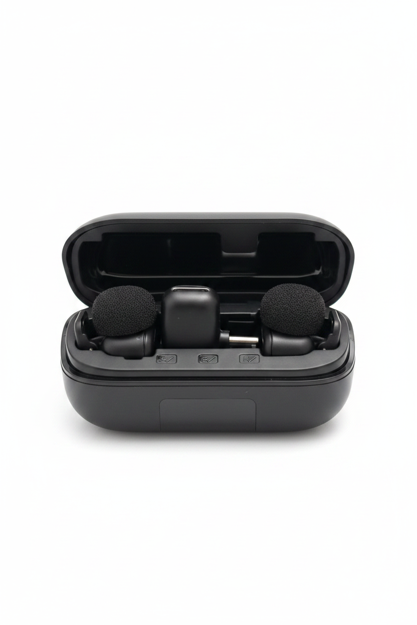 KM19 Mini Wireless Receivers (2) & Transmitter (1) for on the go recordings