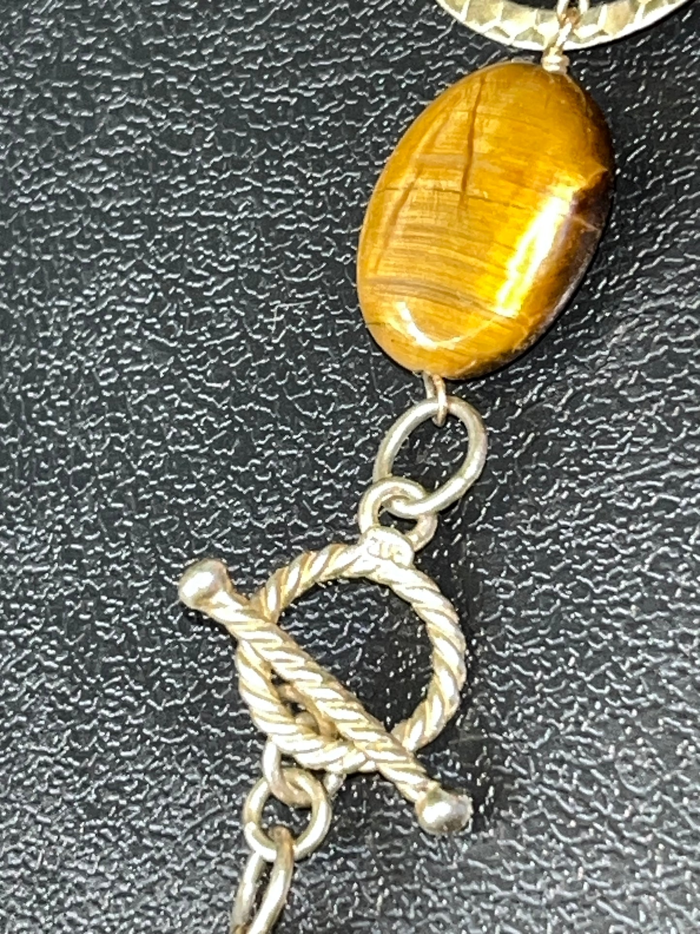 Stamped 925 Silver Tigers Eye Necklace