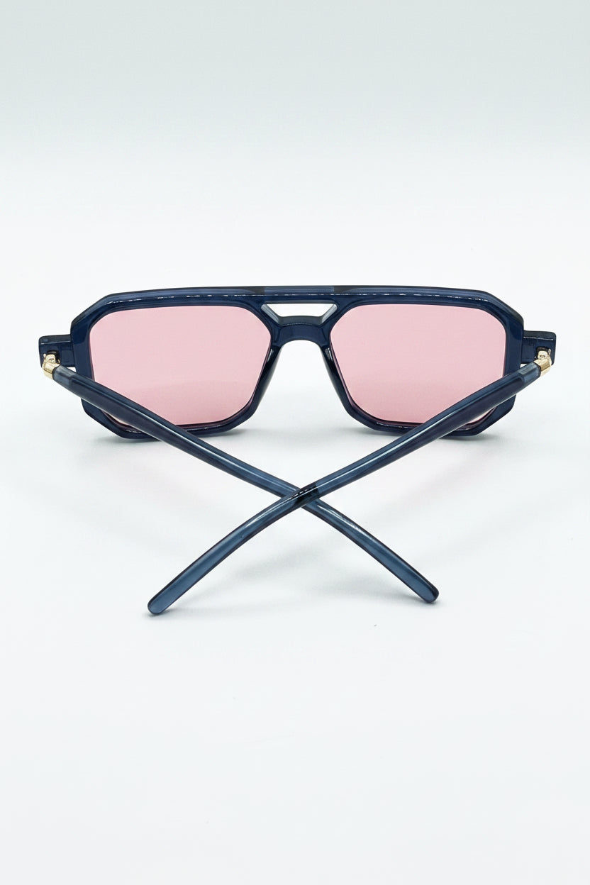 Feisedy Flat Aviator Sunglasses