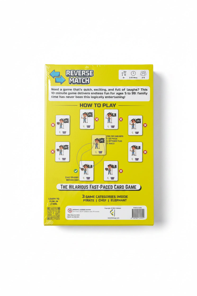Reverse Match Card Game
