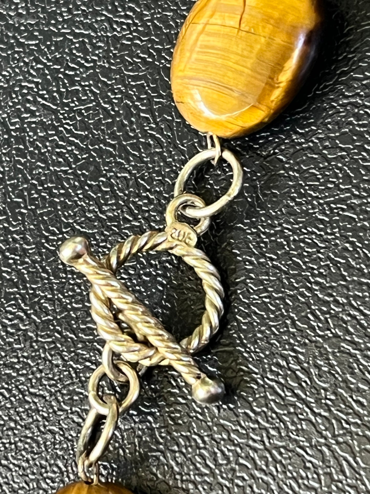 Stamped 925 Silver Tigers Eye Necklace