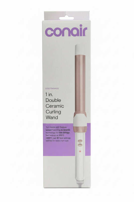 Conair 1" Double Ceramic Clipless Curling Wand