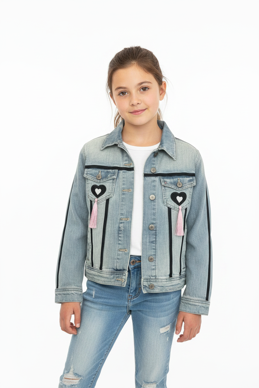 Re-Purposed Denim -  Girls Jacket