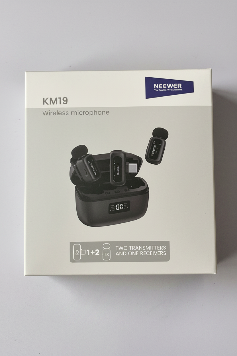 KM19 Mini Wireless Receivers (2) & Transmitter (1) for on the go recordings