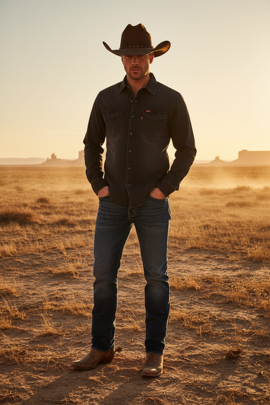 Wrangler Western Denim Snap Shirt