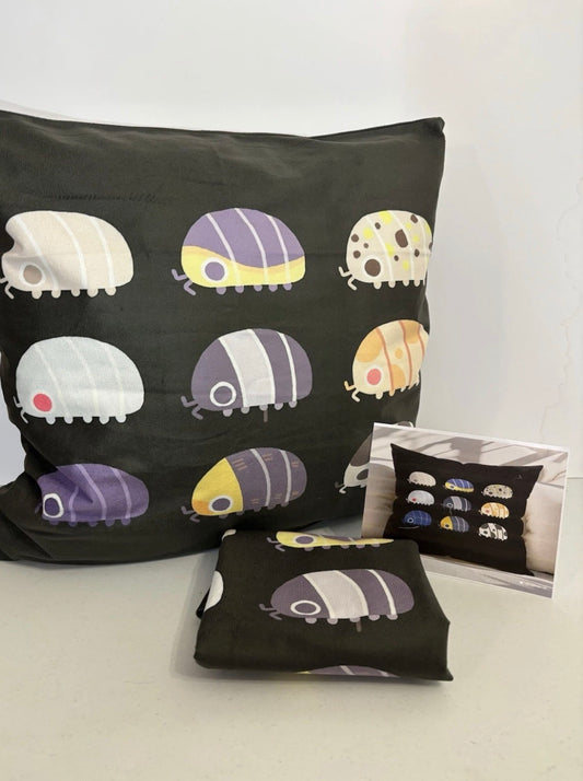 throw pillow covers 18x18 Set Of 2 Isopod Cartoon Print Bugs Hm Decor Bioactive