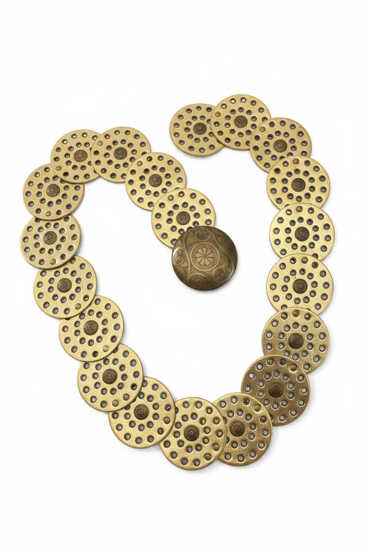 Boho Western Wide Disk Belt
