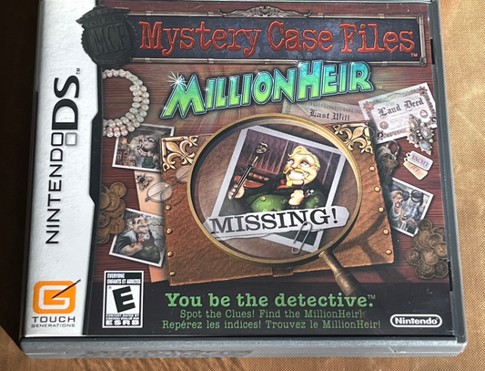 CIB Mystery Case Files Million Heir Nintendo DS Game