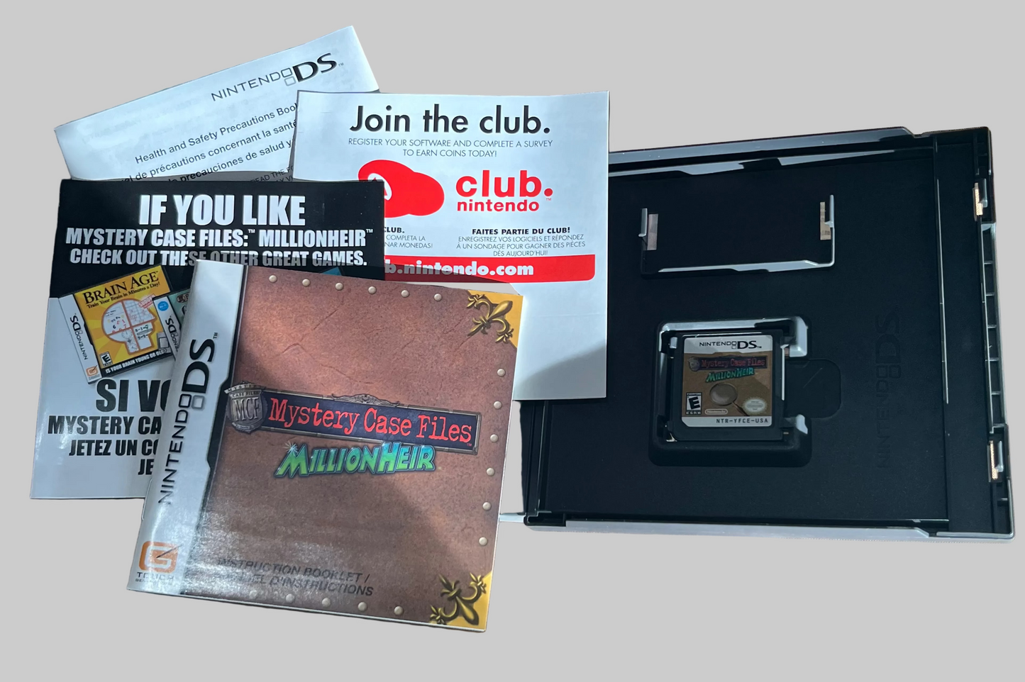 CIB Mystery Case Files Million Heir Nintendo DS Game