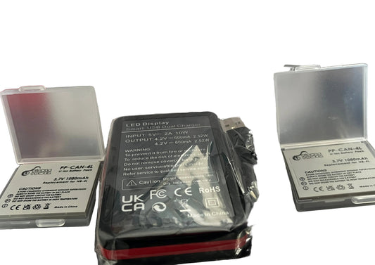 Canon Camera dual USB battery charger kit