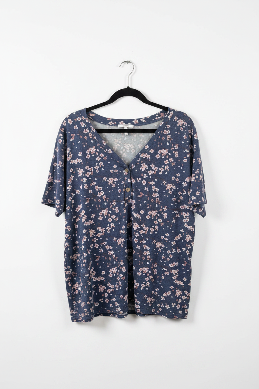 Floral Blue Tunic