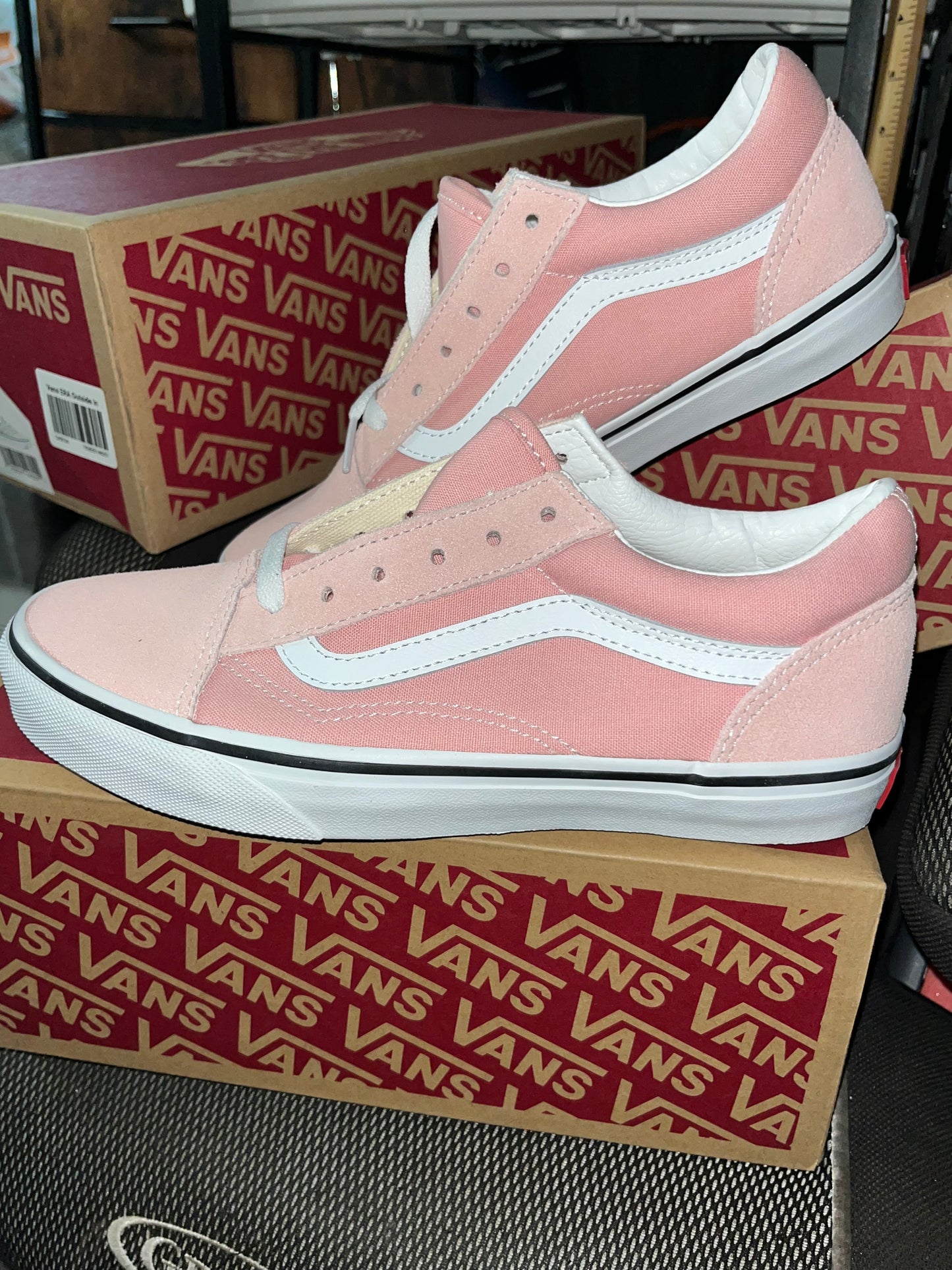 Vans Old Skool Powder Pink/ True White - Juniors, Kids sizes
