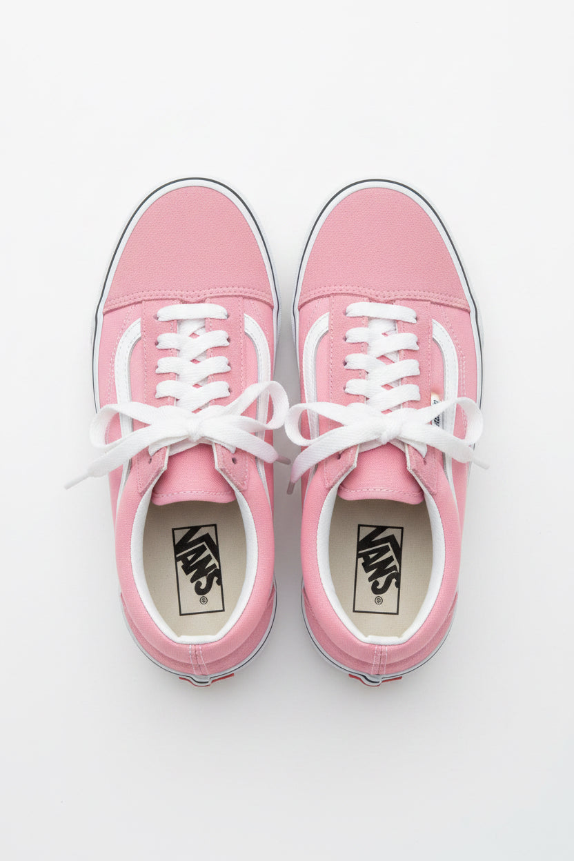 Vans Old Skool Powder Pink/ True White - Juniors, Kids sizes