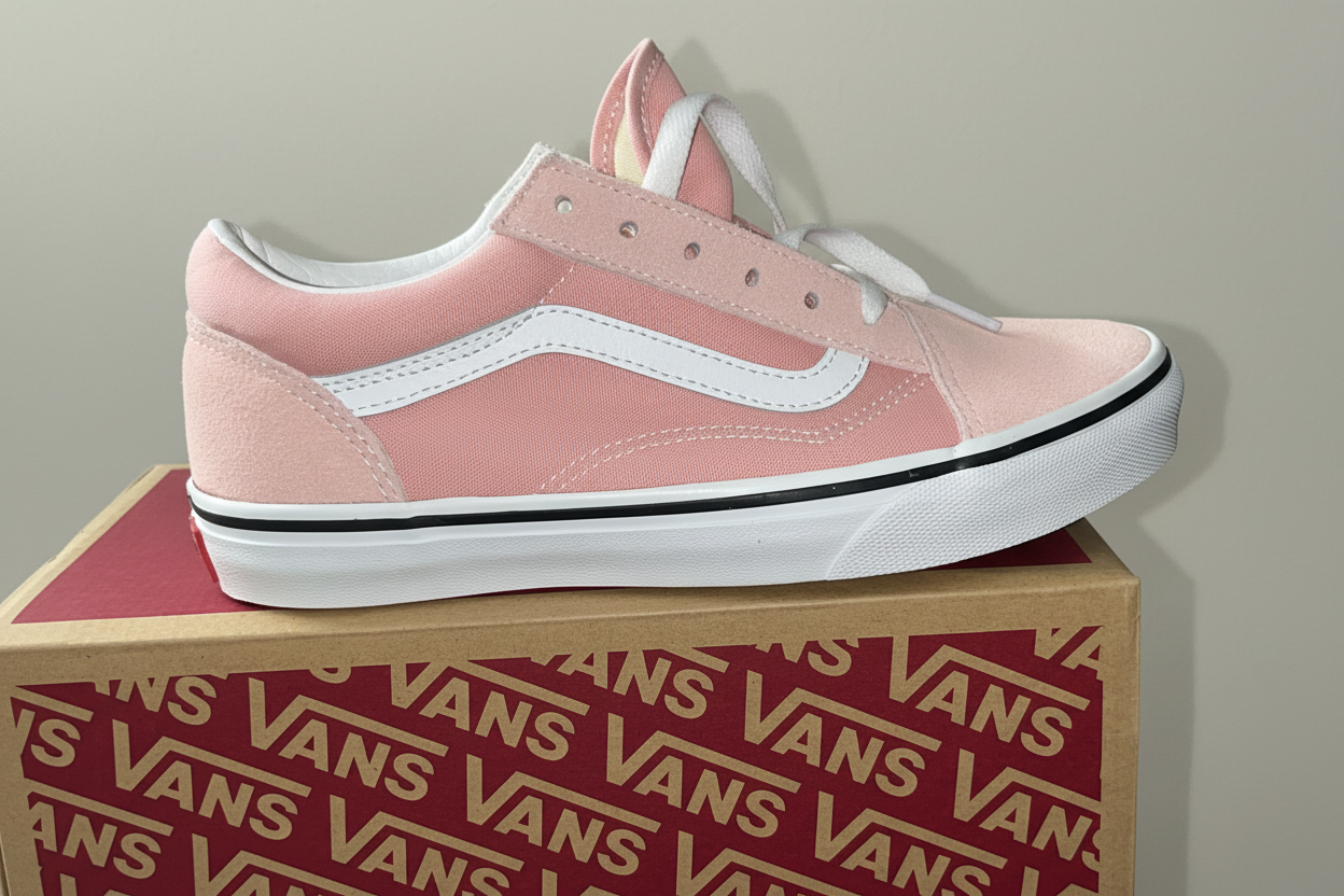 Vans Old Skool Powder Pink/ True White - Juniors, Kids sizes