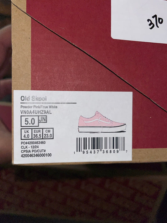Vans Old Skool Powder Pink/ True White - Juniors, Kids sizes