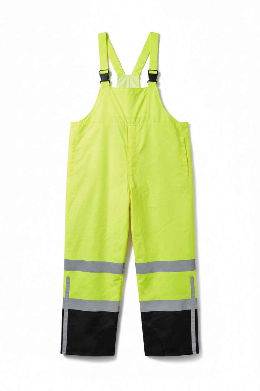 2pcs - High Visability Bib Coveralls Jacket XL
