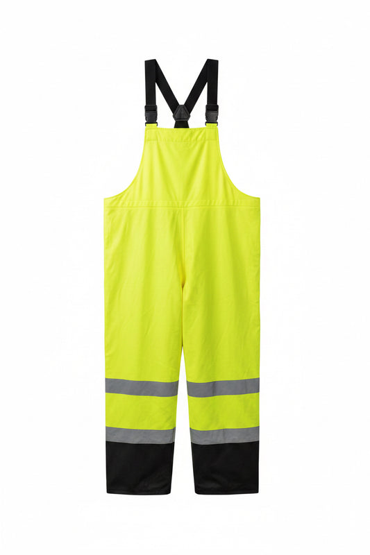 2pcs - High Visability Bib Coveralls Jacket XL