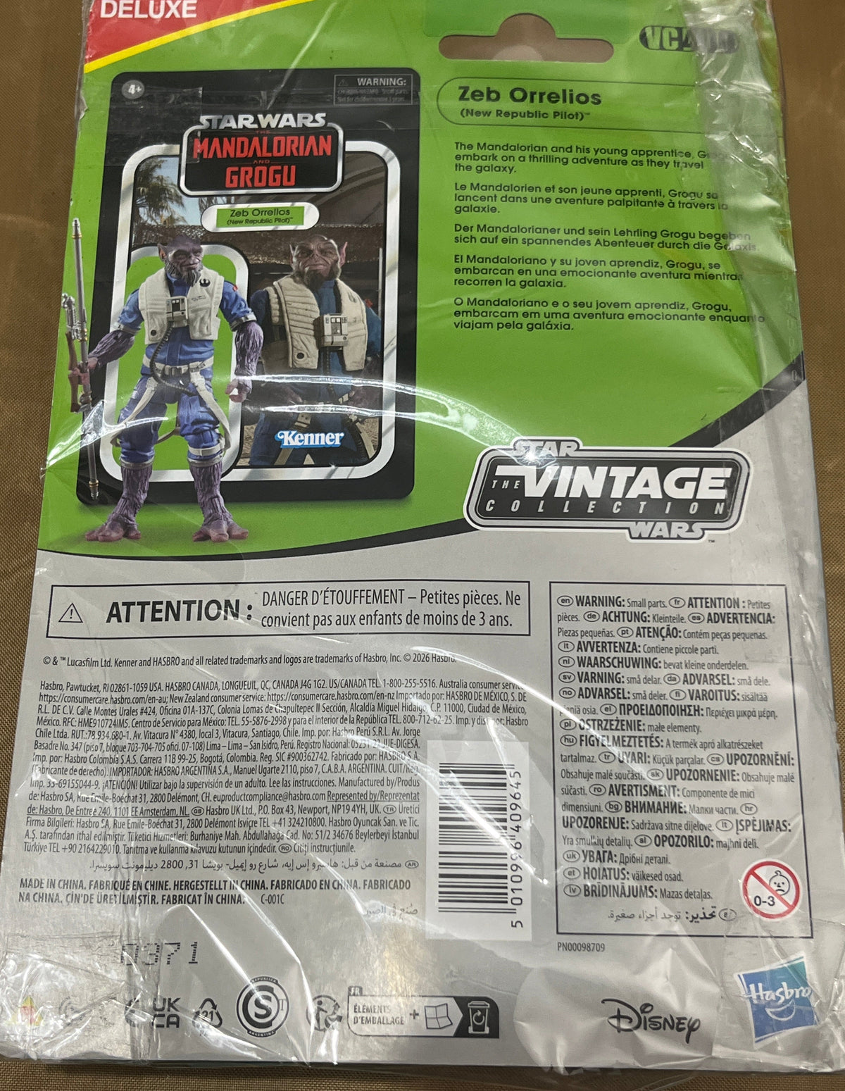 Zeb Orrelios (New Republic Pilot) Star Wars Mandalorian & Grogu Action Figure